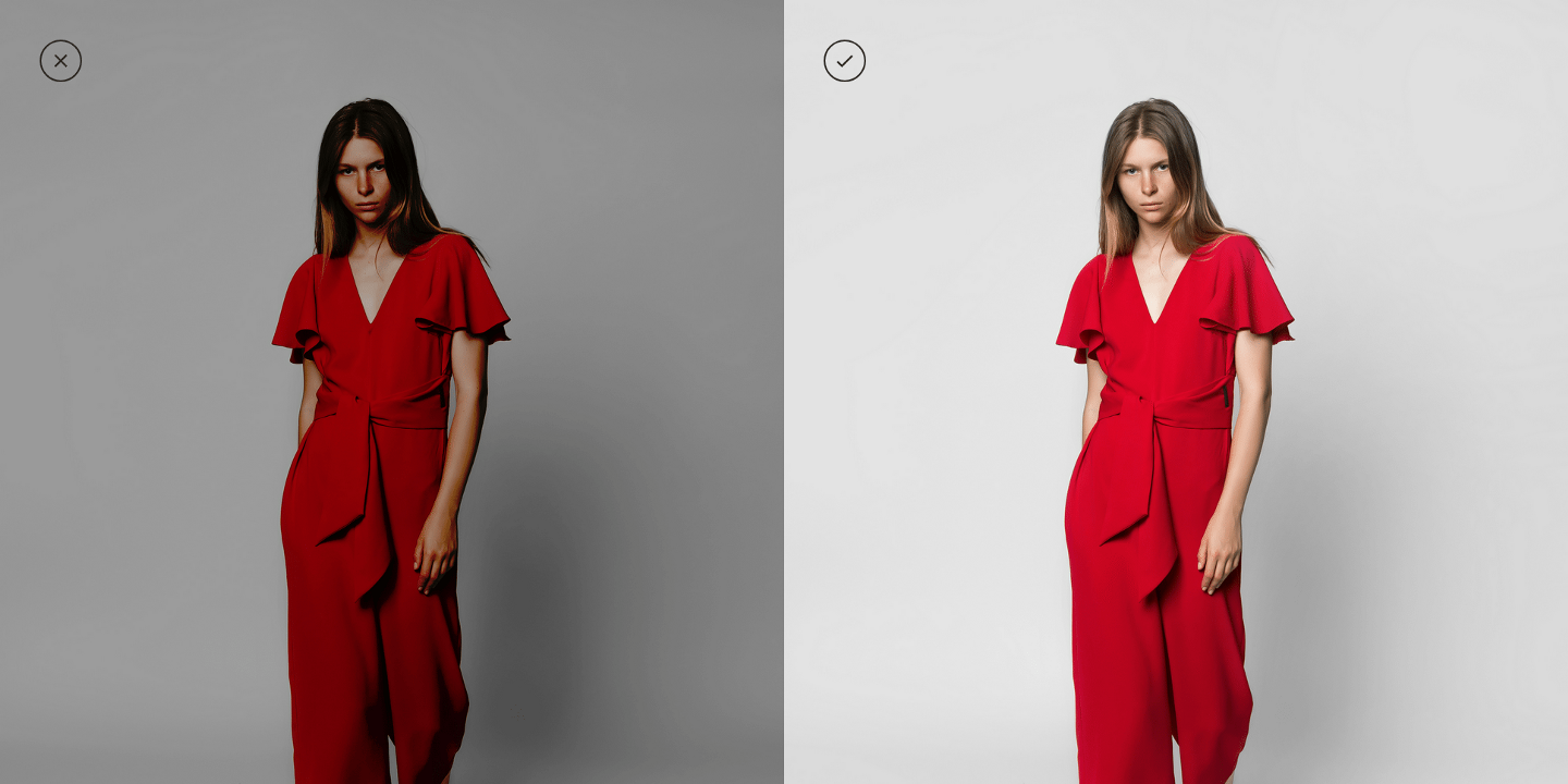 Example showing importance of clean background